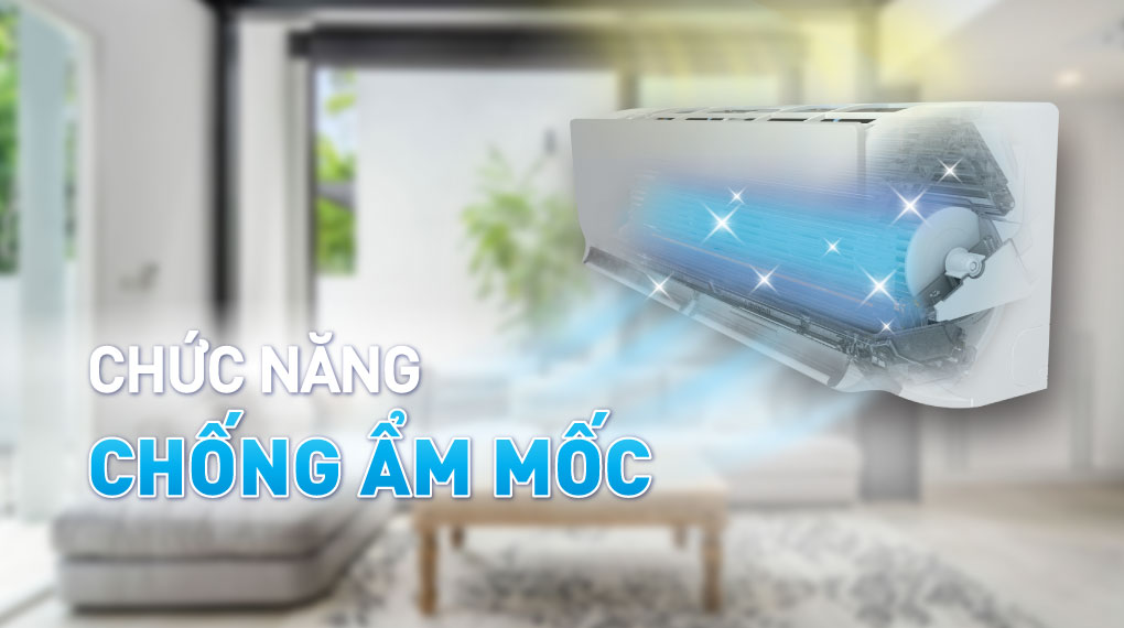 Chức năng chống ẩm mốc giữ dàn trao đổi nhiệt sạch sẽ