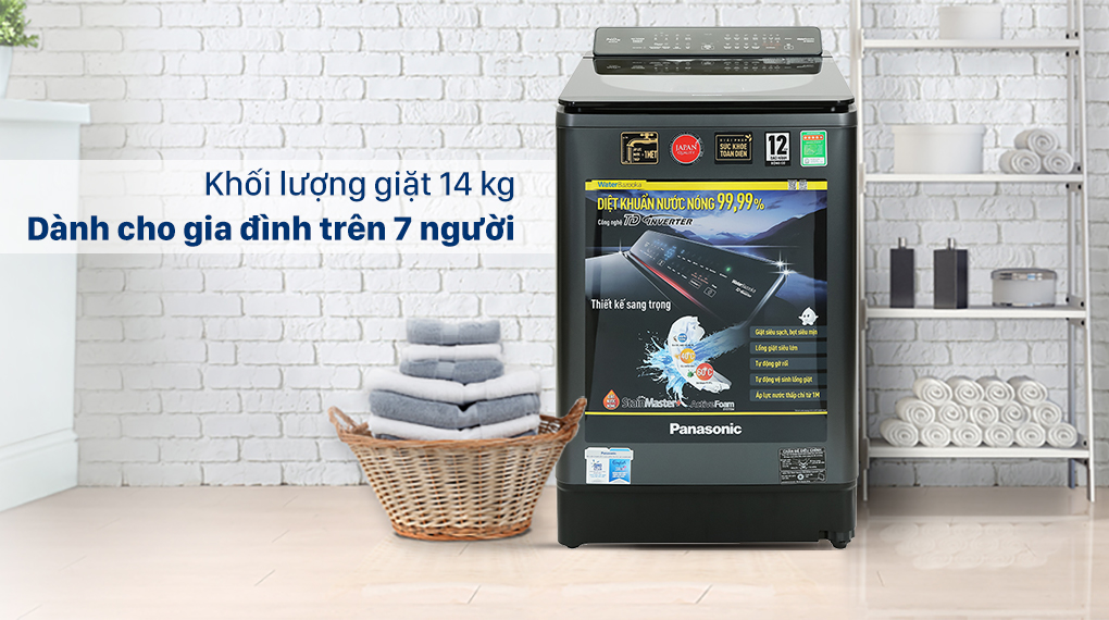 Máy giặt Panasonic NA-FD14V1BRV - khối lượng