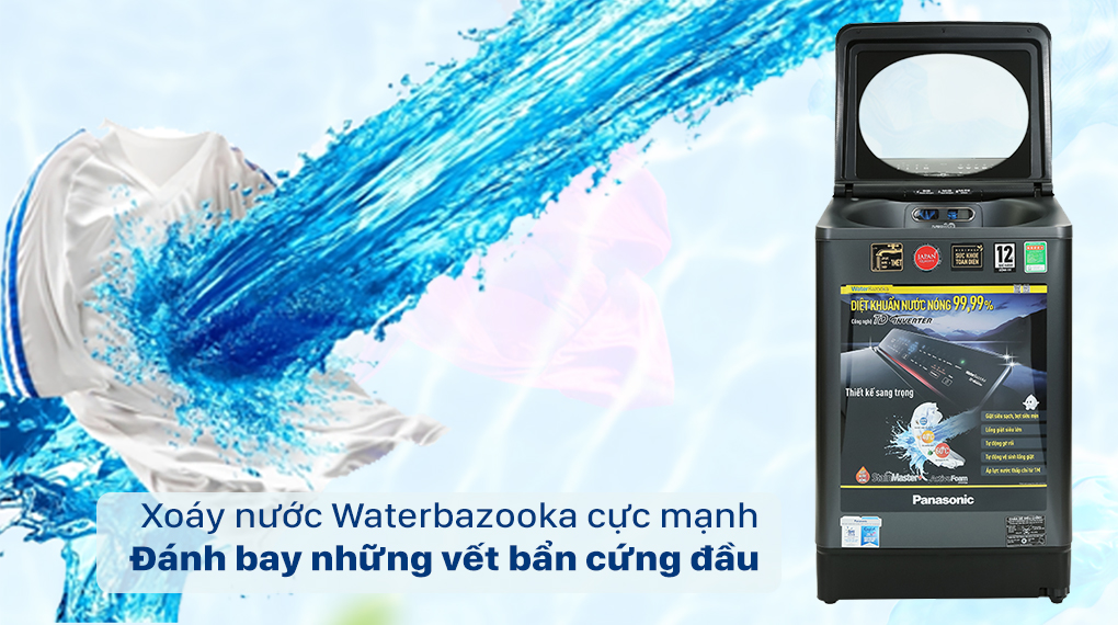 Máy giặt Panasonic NA-FD16V1BRV - Water Bazooka