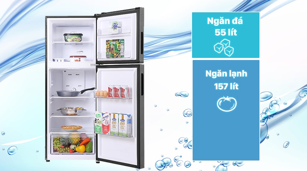 Tủ lạnh Aqua Inverter 212 lít AQR-T239FA(HB) - Dung tích 212 lít phù hợp gia đình 2 - 3 người