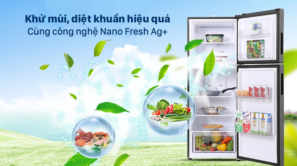 Tủ lạnh Aqua Inverter 212 lít AQR-T239FA(HB) - Công nghệ Nano Fresh Ag+