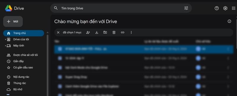 bật Dark Mode cho Google Drive