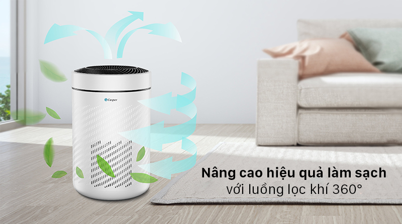 Máy lọc không khí Casper AP-250MAH - Luồng khí 360°