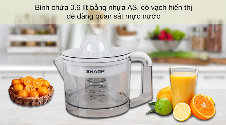 Máy vắt cam Sharp 25W EJ-J256-WH - Dung tích