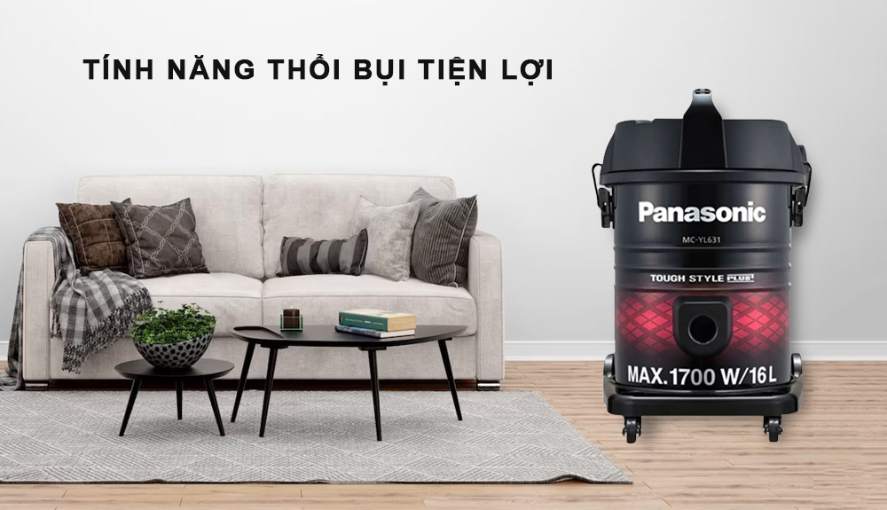 Máy Hút Bụi Panasonic được trang bị tính năng thổi bụi tiện lợi