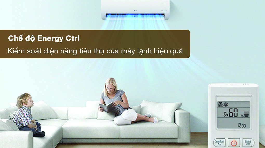 Máy lạnh LG Inverter 1.5 HP V13WIN1 - Chế độ Energy Ctrl giúp kiểm soát điện năng tiêu thụ của máy lạnh hiệu quả