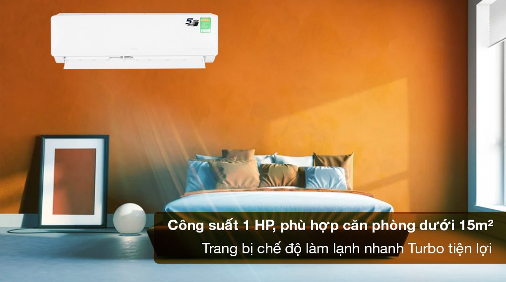 Máy lạnh TCL Inverter 1 HP TAC-09CSD/XAB1I - Công suất 1 HP, trang bị làm lạnh nhanh Turbo