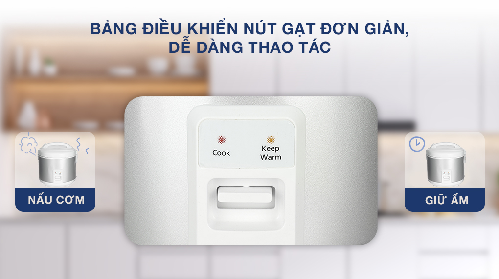 Nồi cơm nắp gài 1.8 lít Panasonic SR-MVN18LRAX - Điều khiển