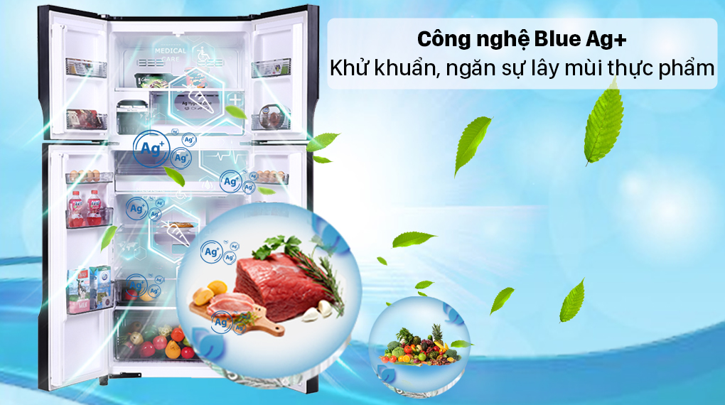 Tủ lạnh Panasonic Inverter 550 lít NR-DZ601VGKV - Công nghệ Blue Ag+