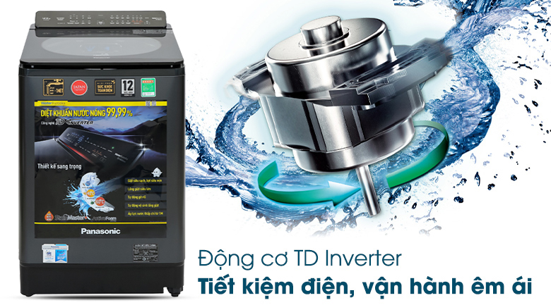 Máy giặt Panasonic Inverter 12.5 Kg NA-FD125V1BV - Tiết kiệm điện, vận hành êm với công nghệ TD Inverter