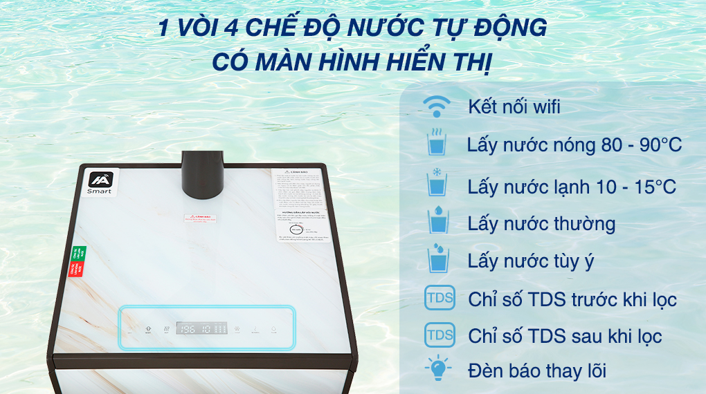 Bảng điêu khiển - Máy lọc nước RO nóng lạnh Toshiba TWP-W1905SV(MB) 3 lõi 