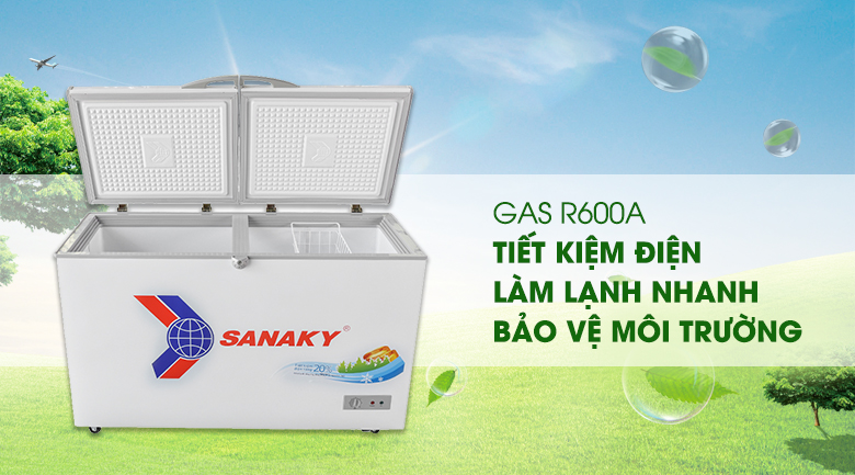 Gas R600a - Tủ đông Sanaky VH-4099A1