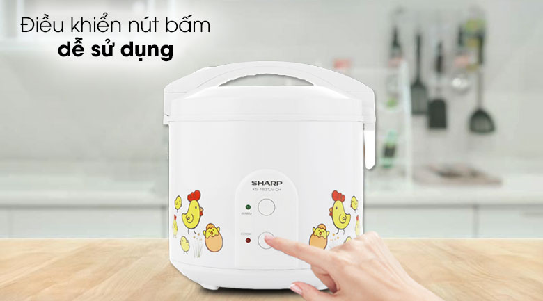 Nồi cơm điện nắp gài Sharp 1.8 lít KS-183TJV-CH - Sử dụng đơn giản