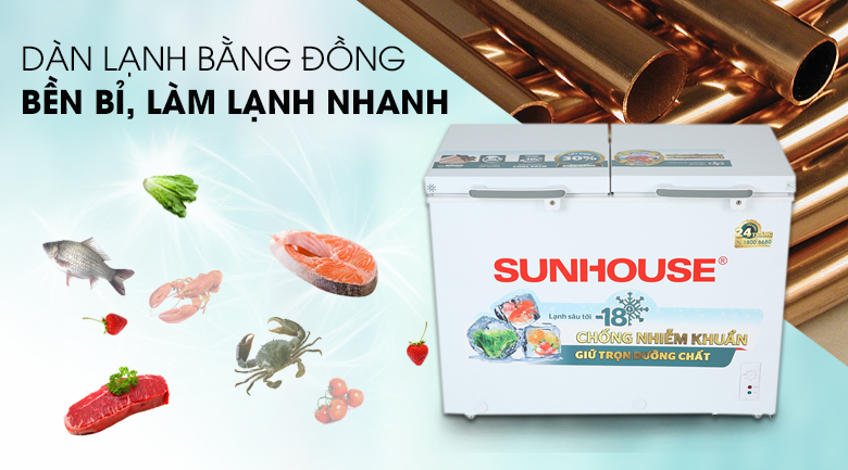 Tủ đông Sunhouse 225 lít SHR-F2272W2 - Dàn lạnh