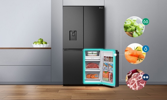 Tủ lạnh Casper Inverter 463 lít RM-522VBW - Chuyển đổi ngăn đông thành ngăn mát và ngược lại
